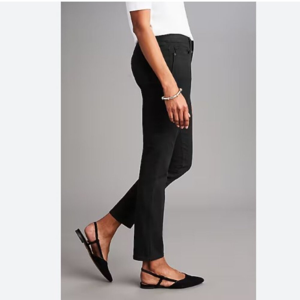 🌻J Jill Authentic Fit Black Slim Ankle Jeans Black - Picture 3 of 13